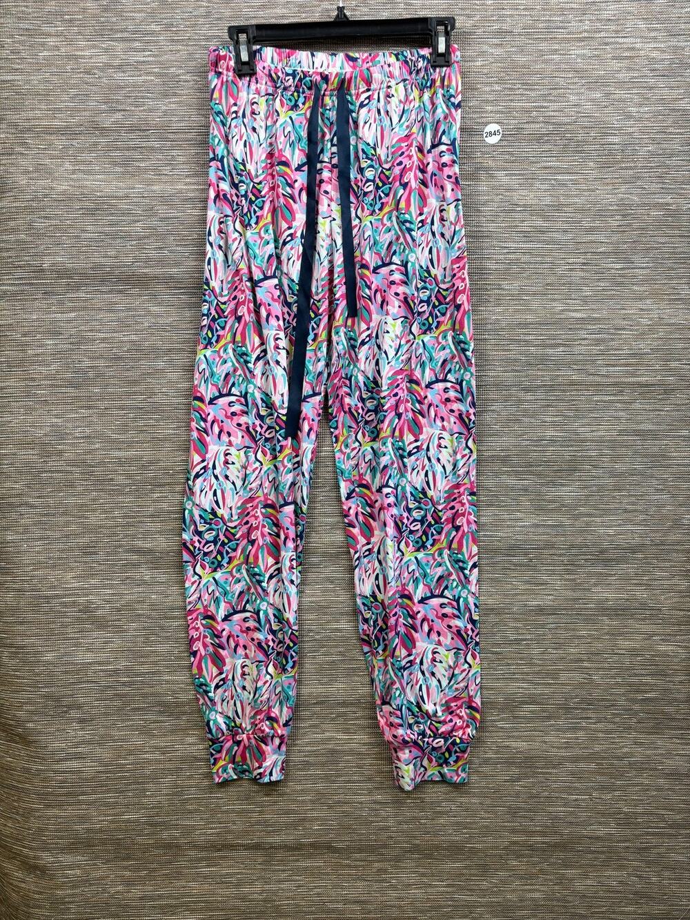 Simply Southern Jogger Pants Womens Size M Multicolor Tropical Floral Lounge